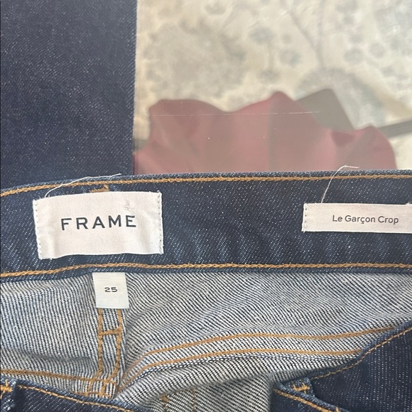 Frame Denim Dark Indigo Cropped Jeans - Picture 2 of 5
